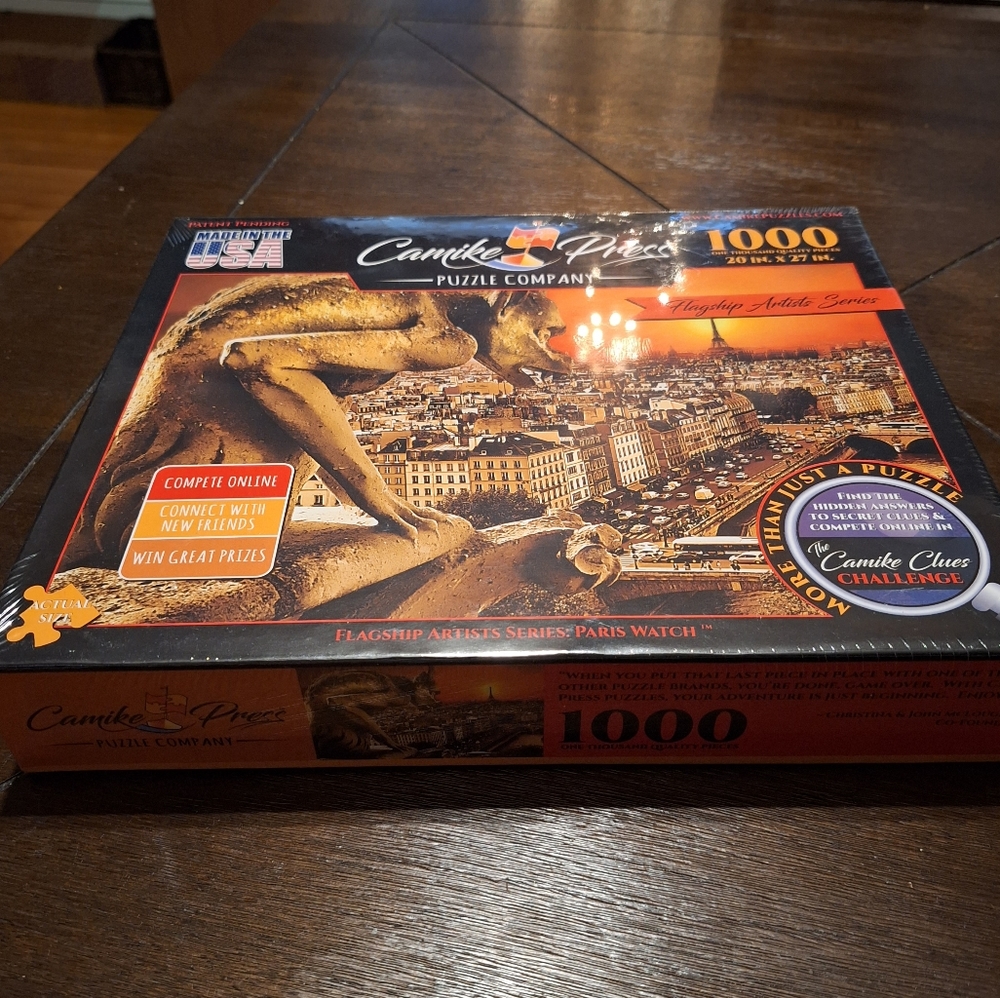 Camike Press Puzzle Flagship Artist Series: Paris Watch 1000pc 20x27" SEALED